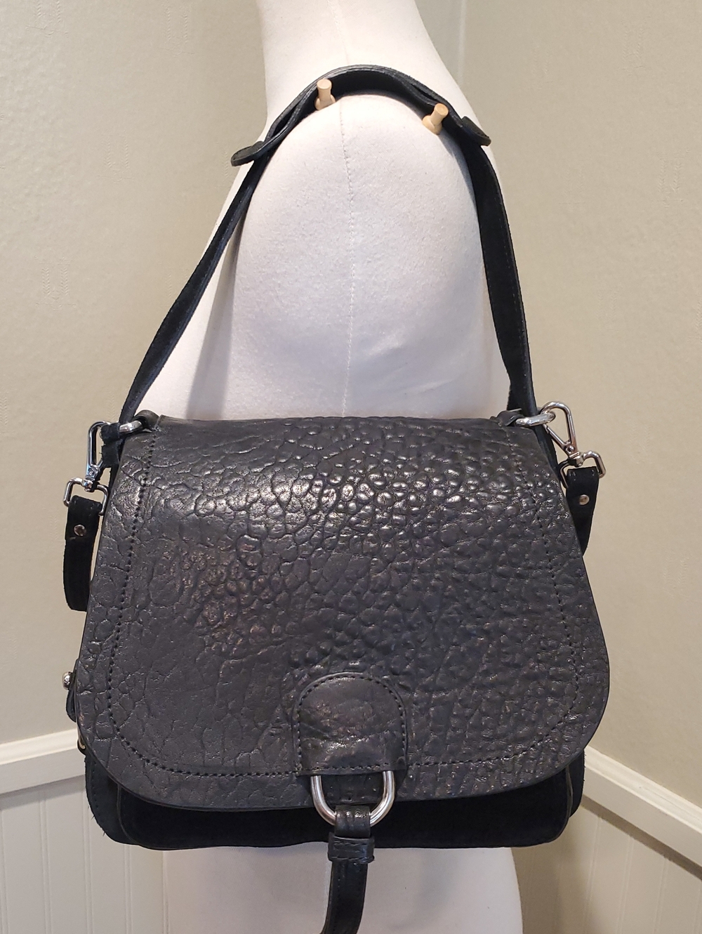 DSquared Suede And Texured Leather Bag